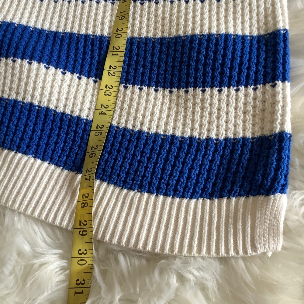 Sonoma Goods For Life Womens 3X Blue White Striped Knit Button Front Cardigan - Picture 6 of 12